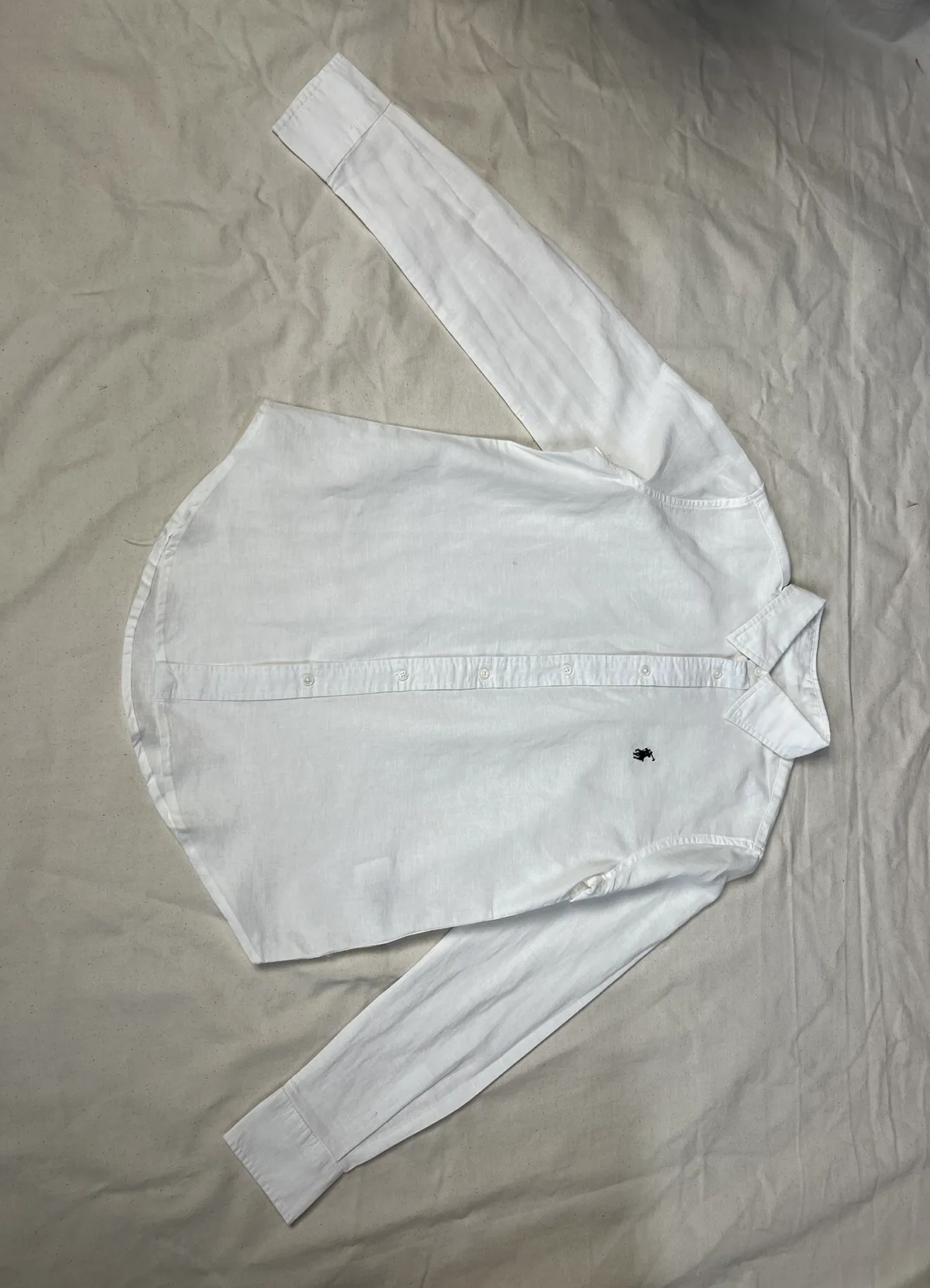 Ralph Lauren White Classic Fit Linen Shirt - Image 6