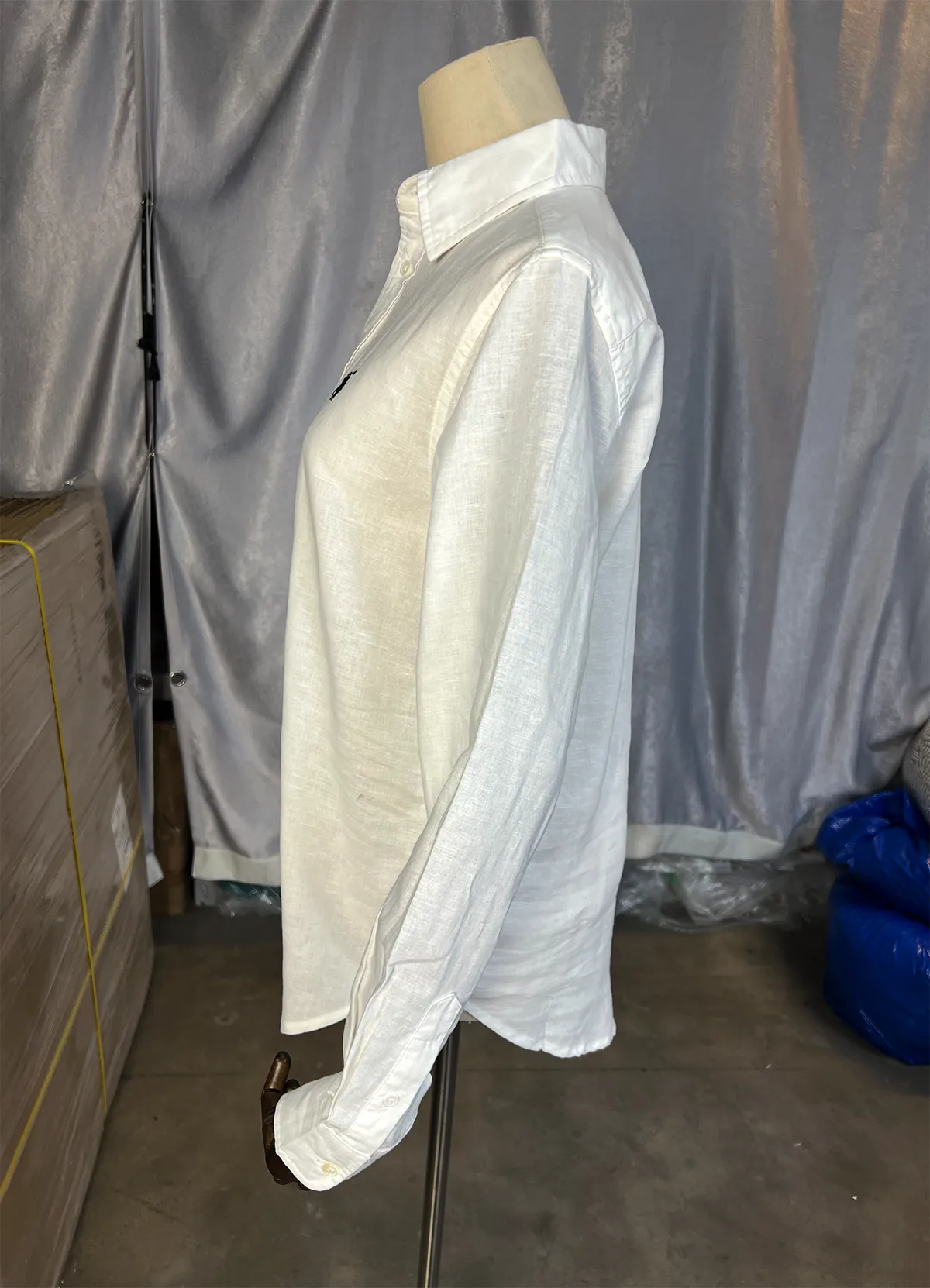 Ralph Lauren White Classic Fit Linen Shirt - Image 9