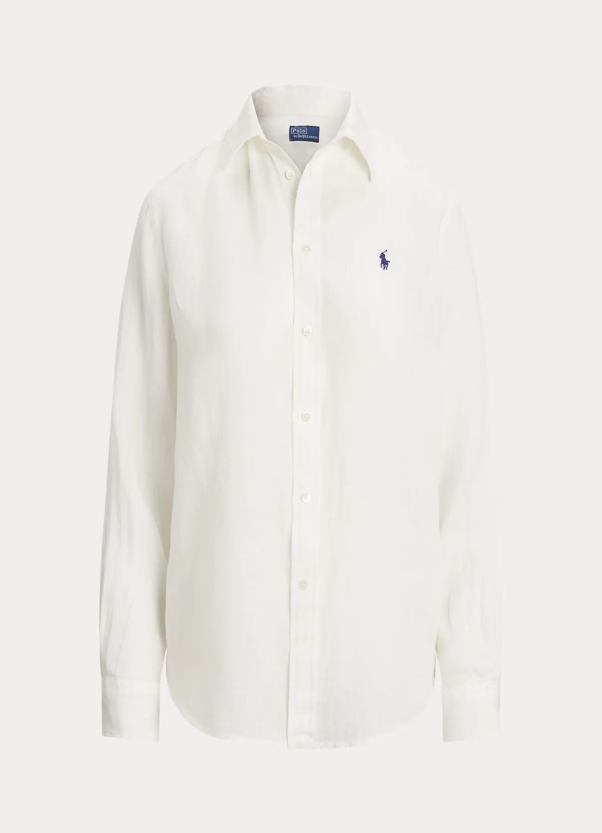 Ralph Lauren White Classic Fit Linen Shirt - Image 4