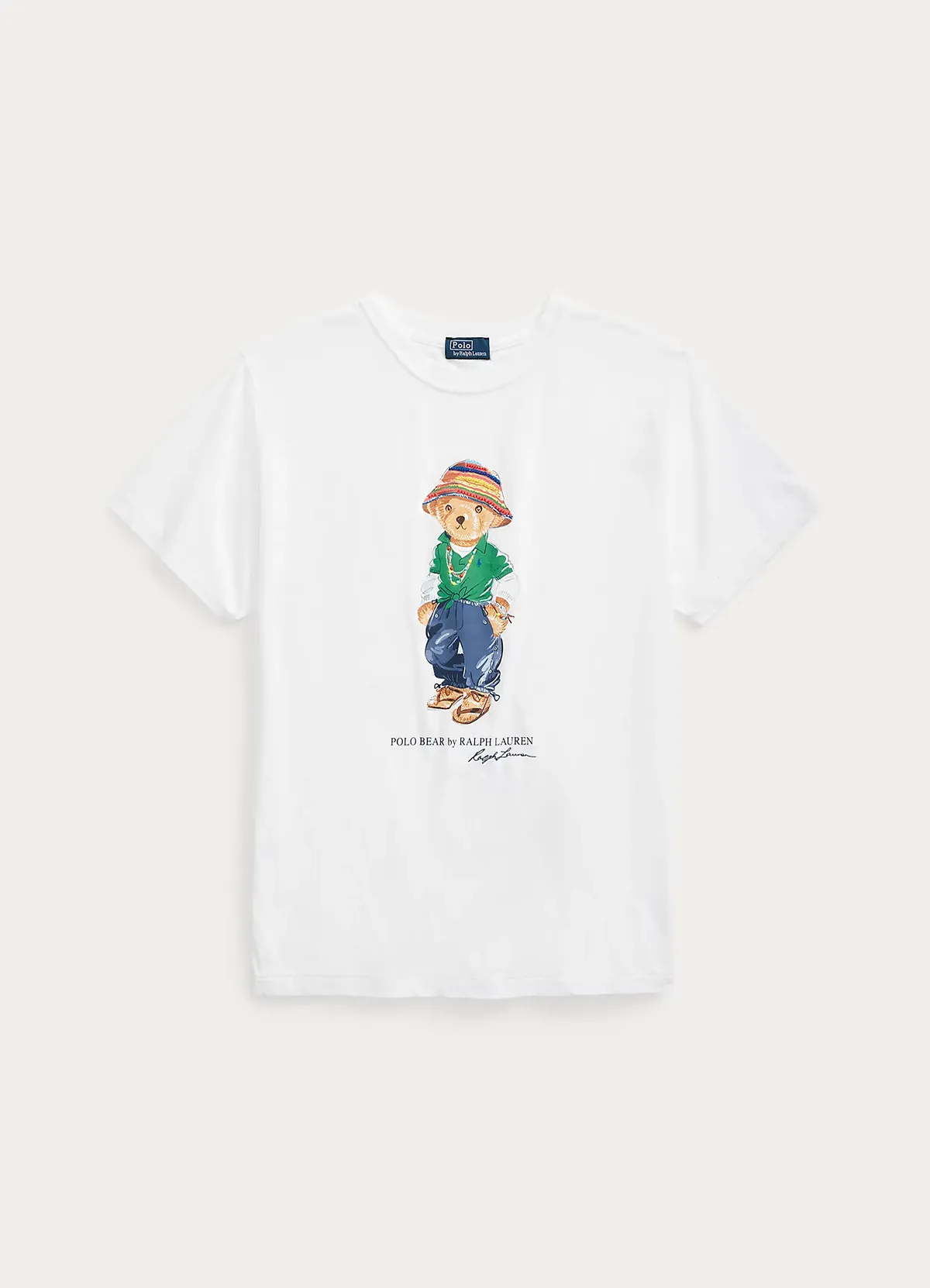 Women’s White Cotton Short-Sleeve Tee with Vacation Polo Bear Graphic by Ralph Lauren - Image 5