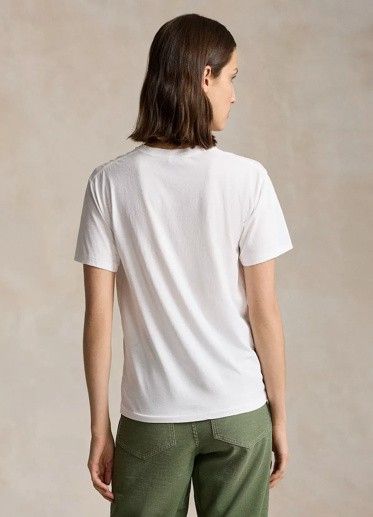 Women’s White Cotton Short-Sleeve Tee with Vacation Polo Bear Graphic by Ralph Lauren - Image 4