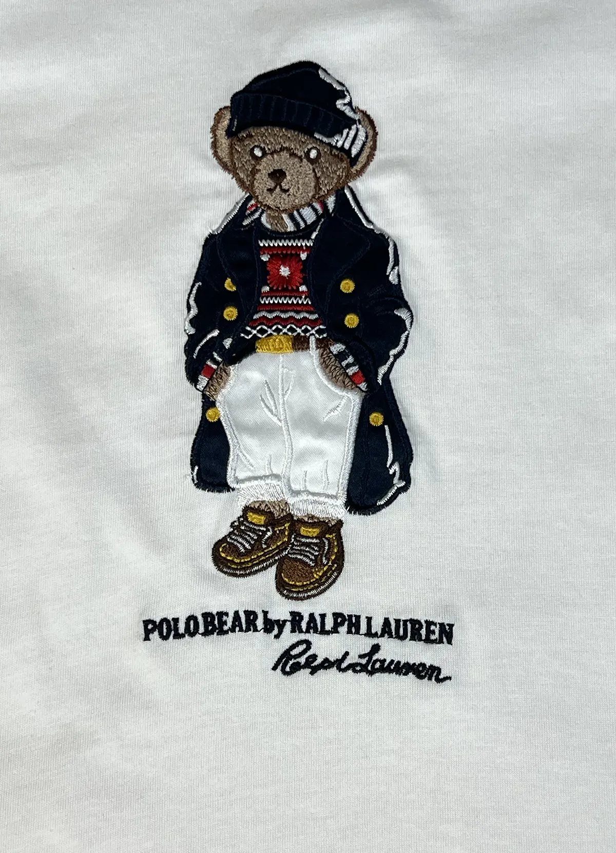 Women’s Polo Bear Embroidered White Cotton Short-Sleeve T-Shirt by Ralph Lauren - Image 5