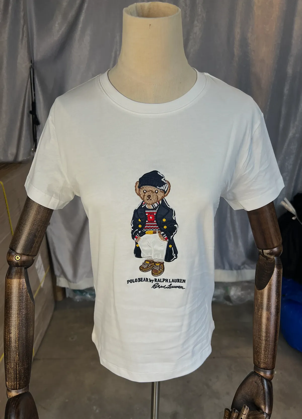 Women’s Polo Bear Embroidered White Cotton Short-Sleeve T-Shirt by Ralph Lauren - Image 6