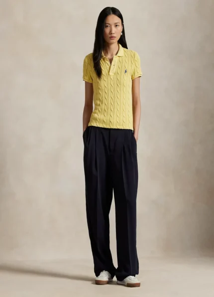 Polo Ralph Lauren Autumn Yellow Cable-Knit Polo Shirt