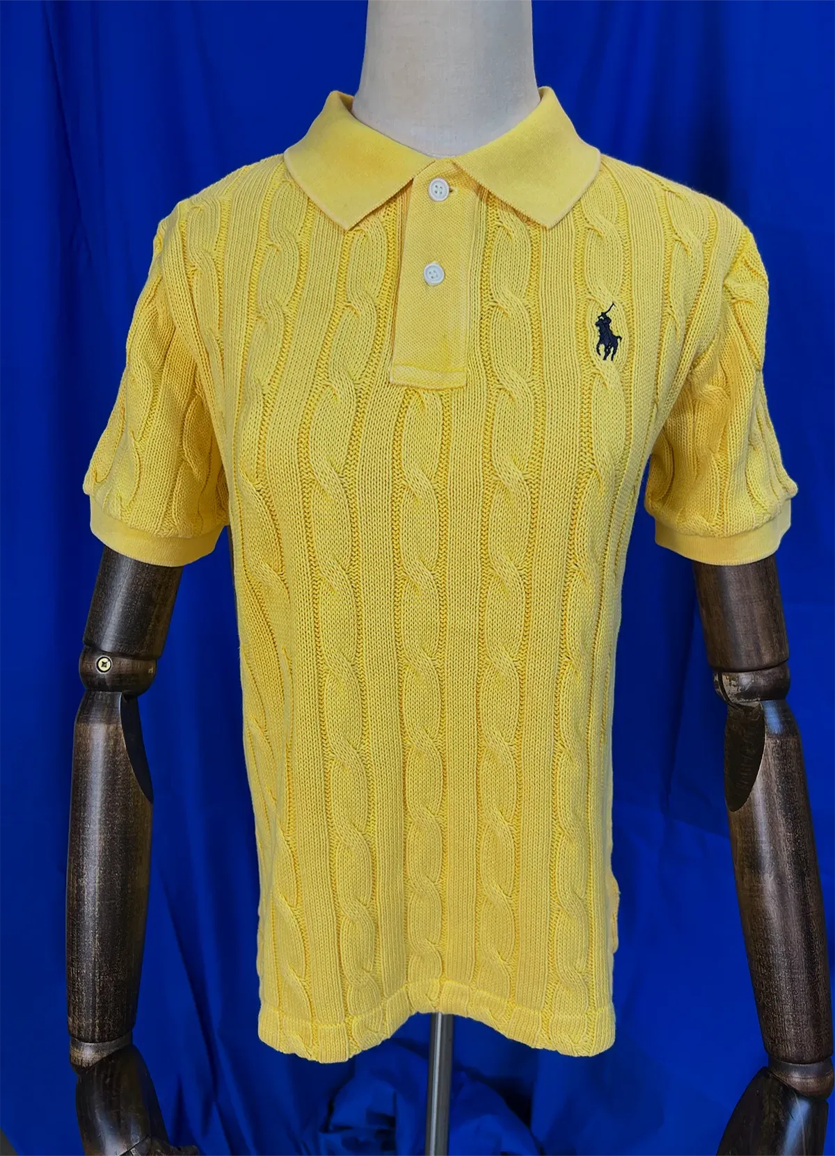 Polo Ralph Lauren Autumn Yellow Cable-Knit Polo Shirt - Image 7