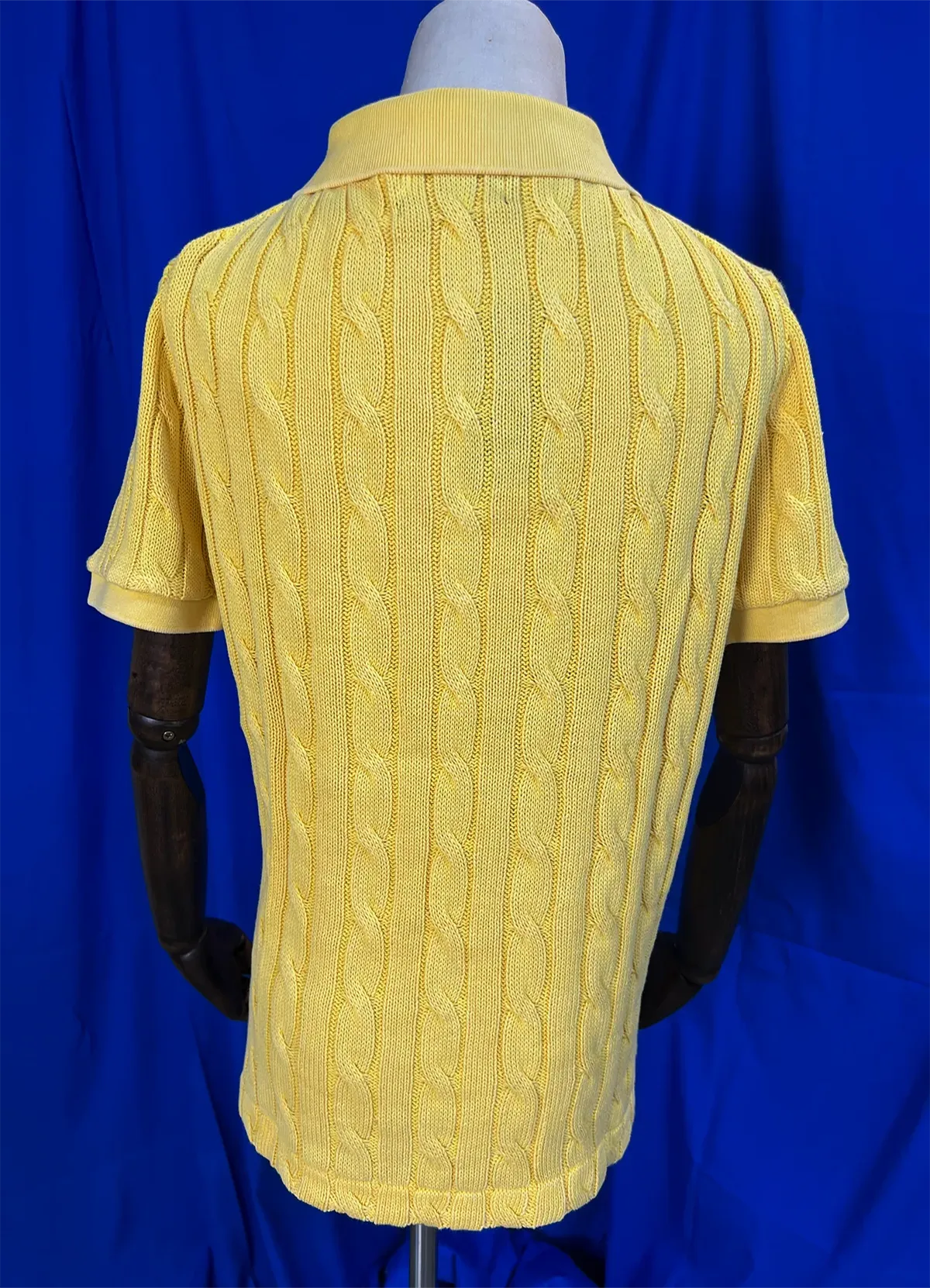 Polo Ralph Lauren Autumn Yellow Cable-Knit Polo Shirt - Image 9