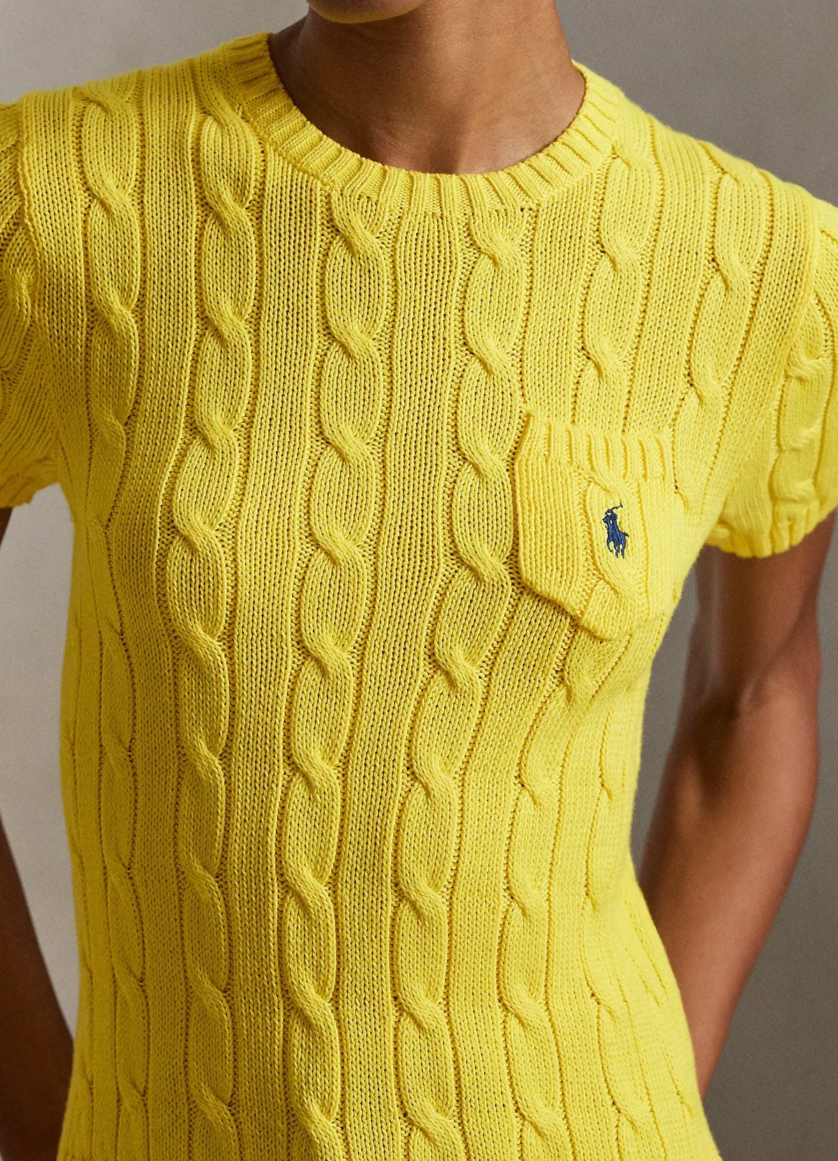 Cable-Knit Cotton Short Sleeve Jumper Save to Wishlist Polo Ralph Lauren - Image 5