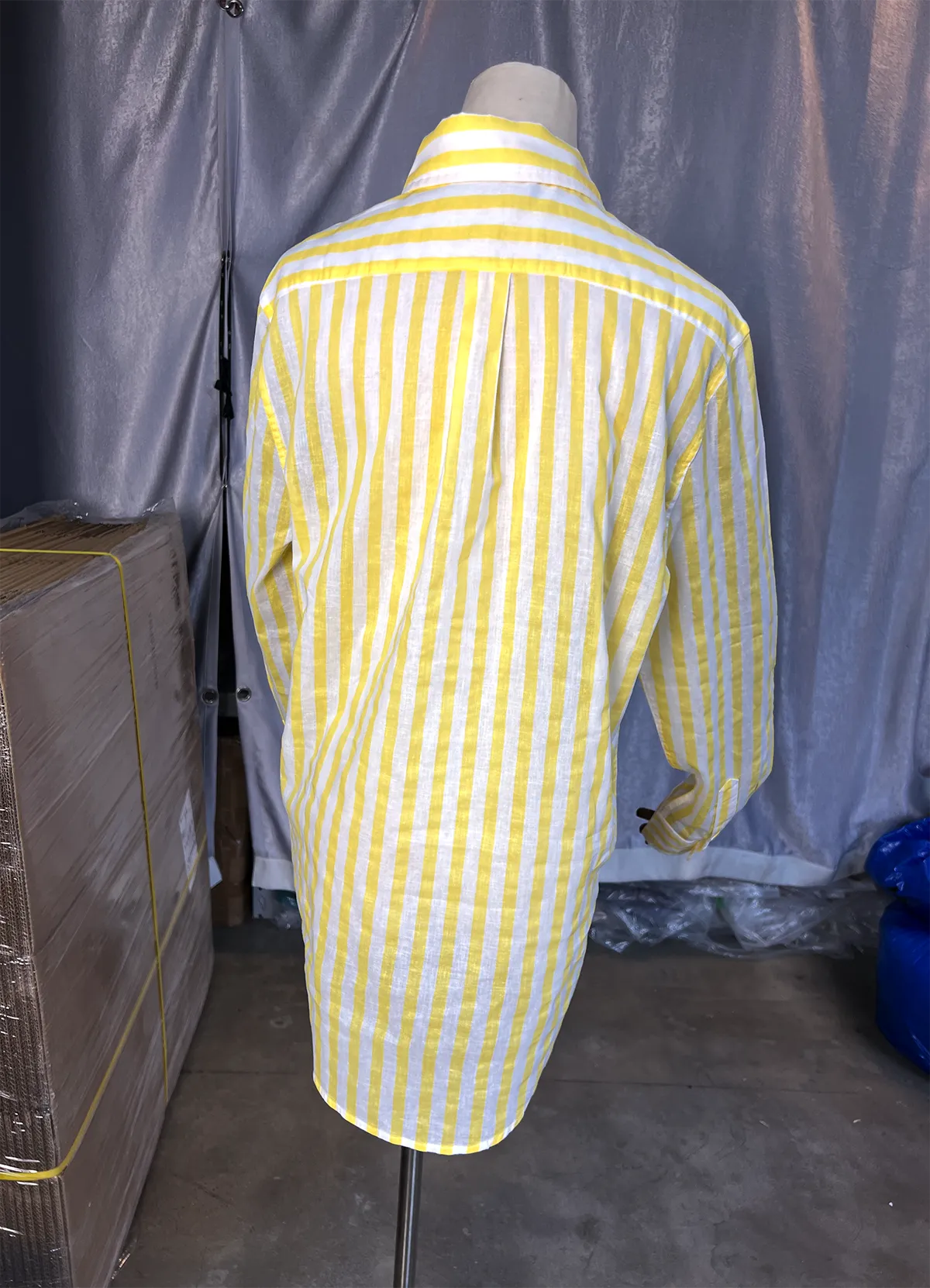 Ralph Lauren Yellow-white Classic Fit Linen Shirt - Image 9