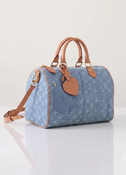 Louis Vuitton Speedy Bandoulière 30 Denim Monogram Handbag